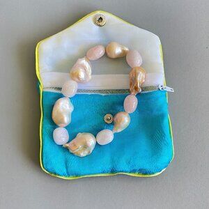 Roz Kwan Baroque Freshwater Pearl & Quartz Bracelet​​​